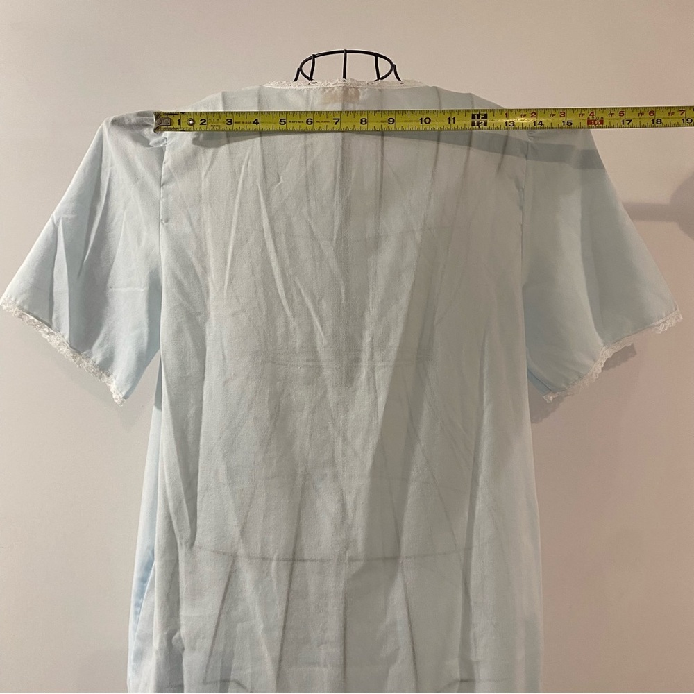 Vintage Barbizon Sheer Blue Housedress - image 4